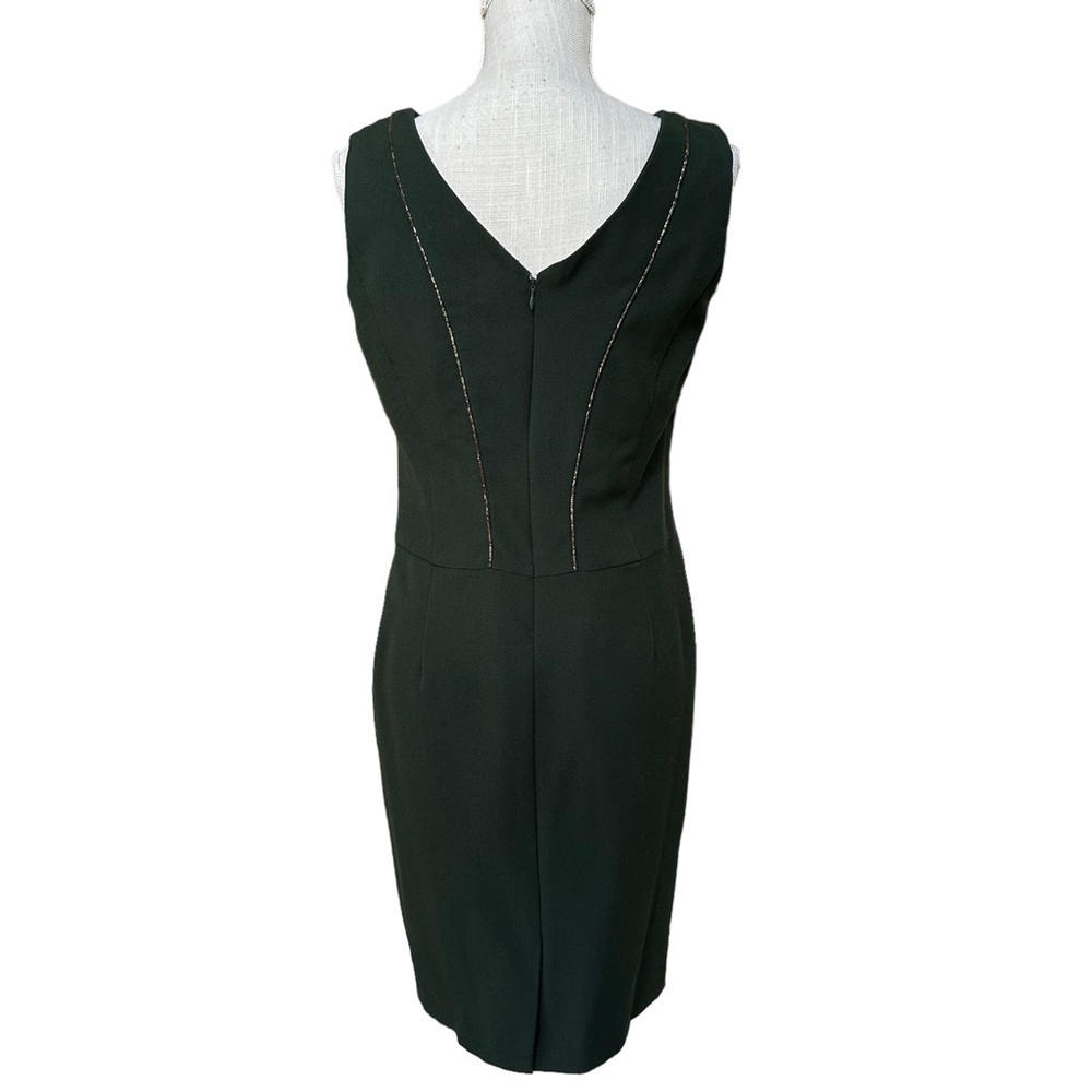 Ellen Tracy Sleeveless Sheath Midi Dress in Dark Green Size: 8 - Picture 4 of 12